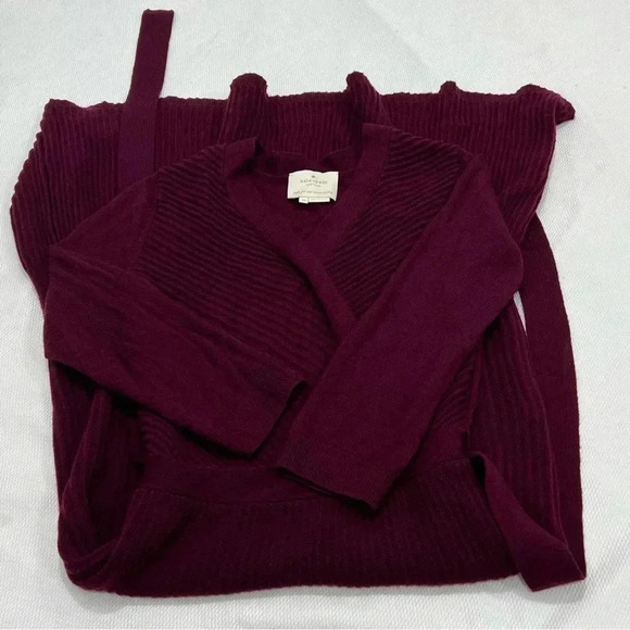 Kate spade 100% WOO Women's Purple V Neck Long Sleeve Wrap Dress size XS - Picture 3 of 13